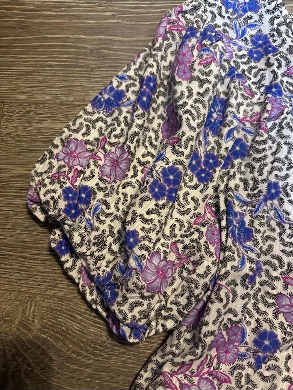 LOFT Floral Mix Top - Purple & Blue